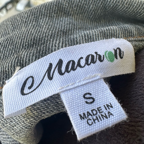 NWOT Sequin Distressed Denim Jacket - Picture 5 of 6